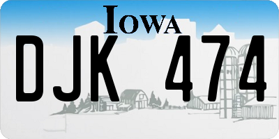 IA license plate DJK474