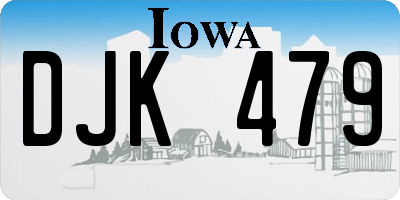IA license plate DJK479