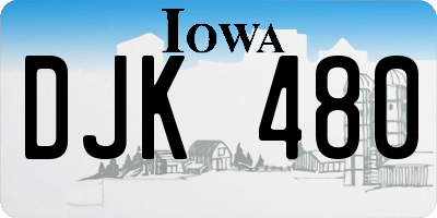 IA license plate DJK480