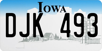 IA license plate DJK493