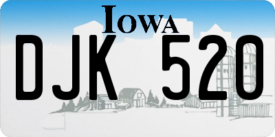 IA license plate DJK520