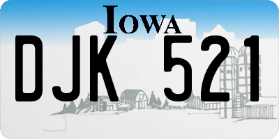 IA license plate DJK521
