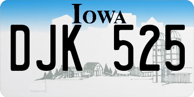 IA license plate DJK525