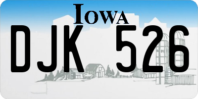 IA license plate DJK526