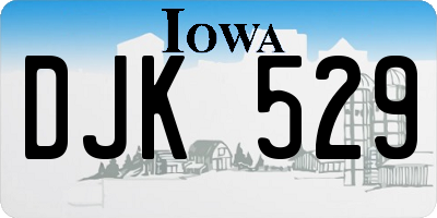 IA license plate DJK529
