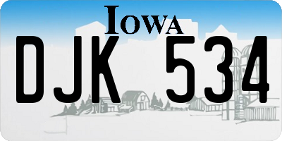 IA license plate DJK534