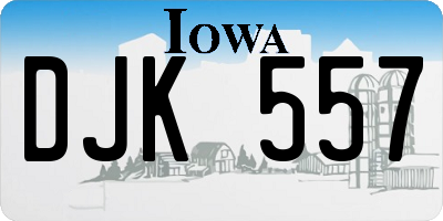IA license plate DJK557