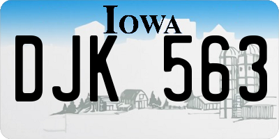 IA license plate DJK563