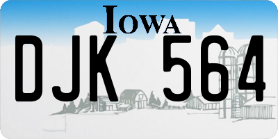 IA license plate DJK564