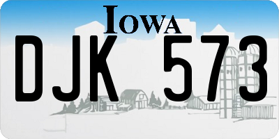 IA license plate DJK573