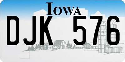 IA license plate DJK576