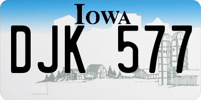 IA license plate DJK577