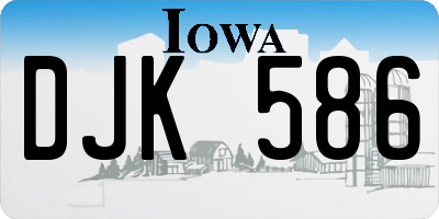 IA license plate DJK586