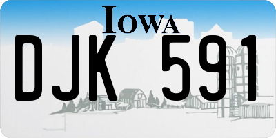IA license plate DJK591