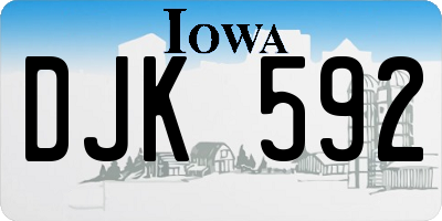 IA license plate DJK592