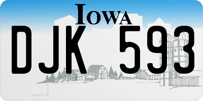 IA license plate DJK593