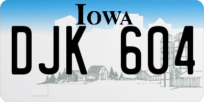 IA license plate DJK604