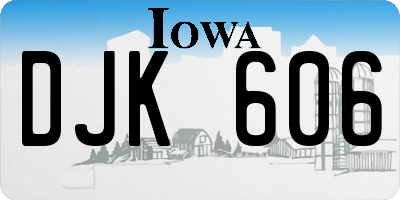 IA license plate DJK606