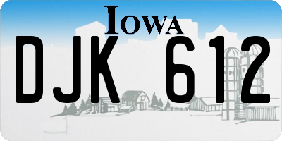 IA license plate DJK612