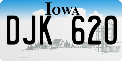 IA license plate DJK620