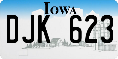 IA license plate DJK623