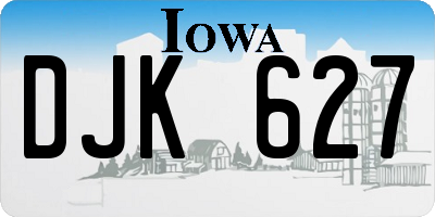 IA license plate DJK627