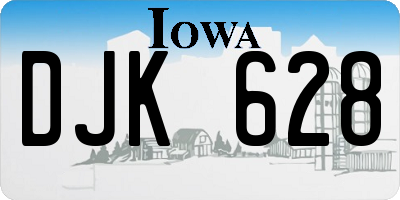 IA license plate DJK628