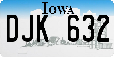 IA license plate DJK632