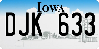 IA license plate DJK633