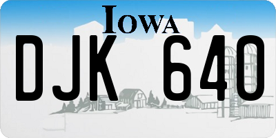 IA license plate DJK640