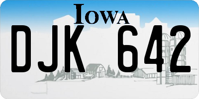 IA license plate DJK642