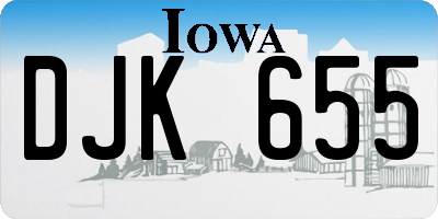 IA license plate DJK655