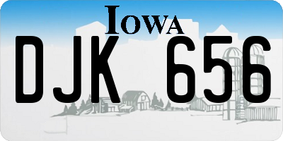 IA license plate DJK656