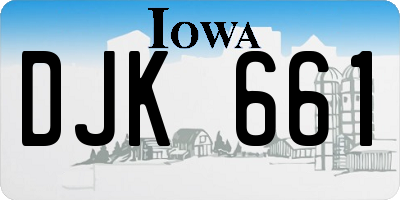 IA license plate DJK661