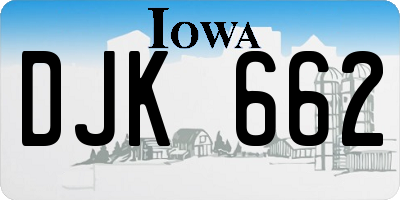 IA license plate DJK662