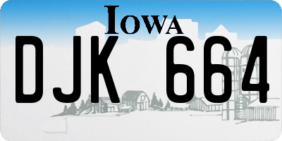 IA license plate DJK664