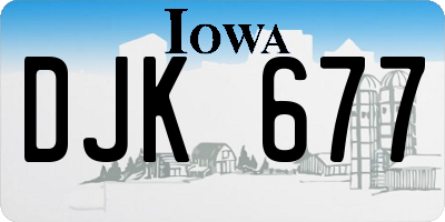 IA license plate DJK677