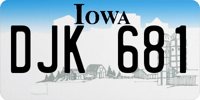 IA license plate DJK681