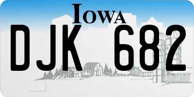 IA license plate DJK682