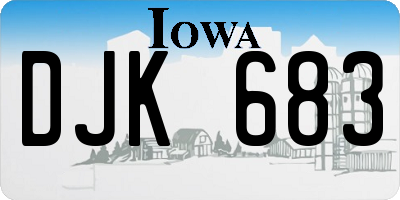 IA license plate DJK683