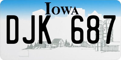 IA license plate DJK687