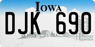 IA license plate DJK690