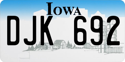 IA license plate DJK692