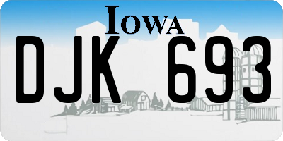IA license plate DJK693