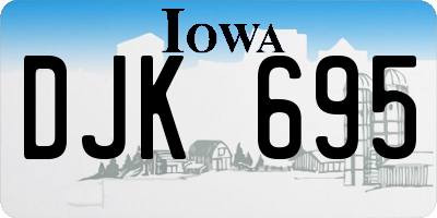 IA license plate DJK695