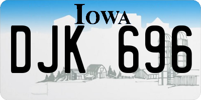 IA license plate DJK696