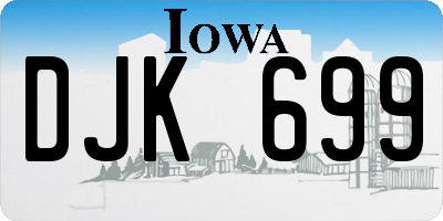 IA license plate DJK699
