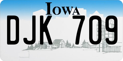IA license plate DJK709