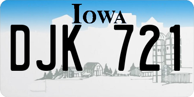 IA license plate DJK721