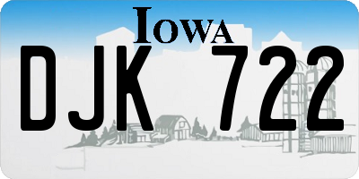 IA license plate DJK722